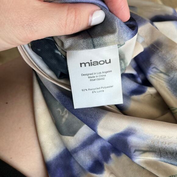 Miaou Verona Mesh Midi Skirt Corsica Print - Size S - Picture 4 of 4